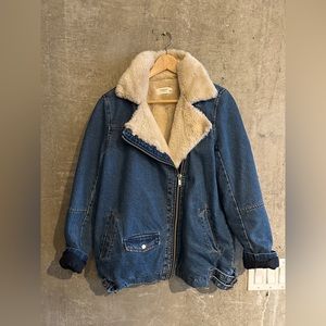 Denim & Faux Fur Jacket